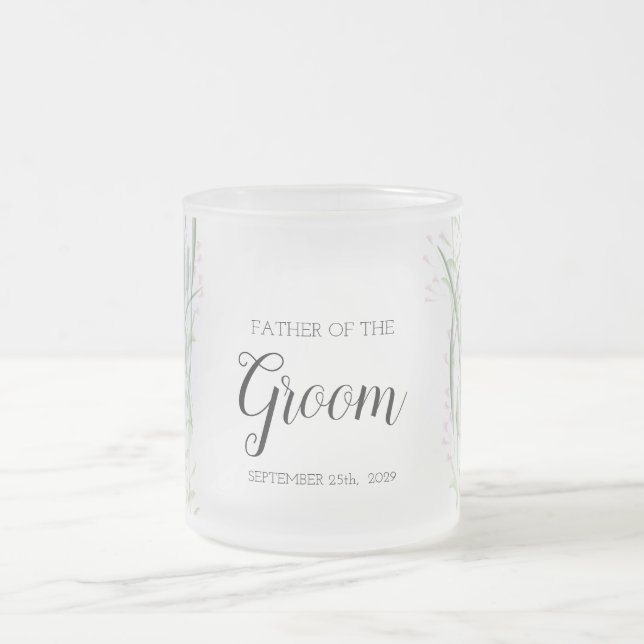 Floral rose délicieuse Mariage père de Groom Mug (Centre)