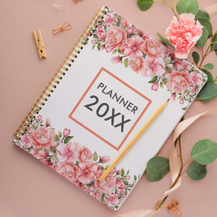 Floral rose et Feuille Mois et semaine