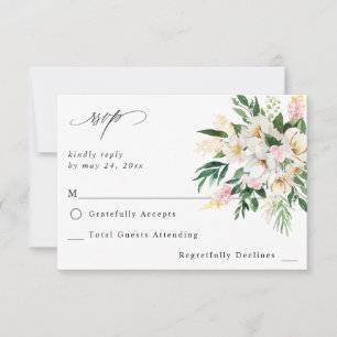 Floral rose et jaune no Repas RSVP 3