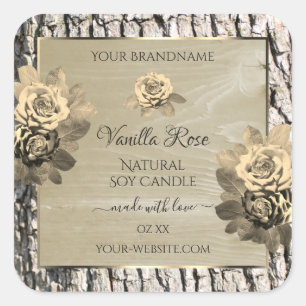 Floral Rose Grain Arbre Barre Étiquettes de produi