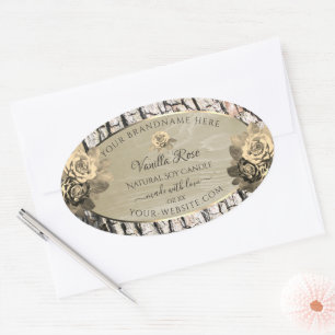 Floral Rose Grain Arbre Barre Étiquettes de produi