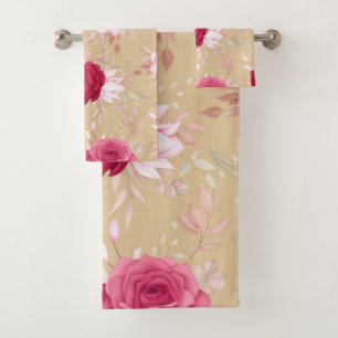 floral rose marron