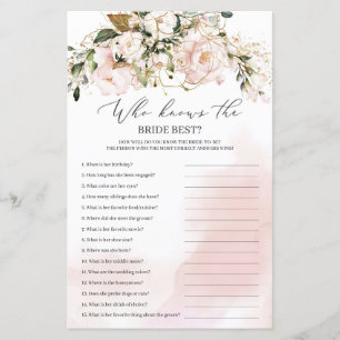 Floral Rose Qui Connaît La Mariée Meilleur Jeu