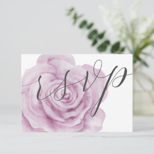 Floral rose rose aquarelle mariage RSVP