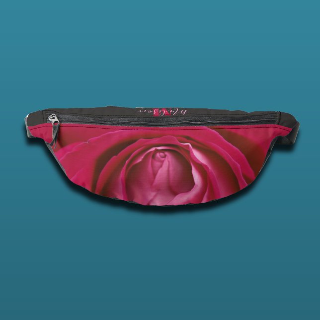 Floral rose rose fleurs sac ventre monogramme (Créateur téléchargé)