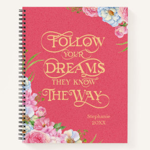 Floral rose Suivez votre journal Dreams