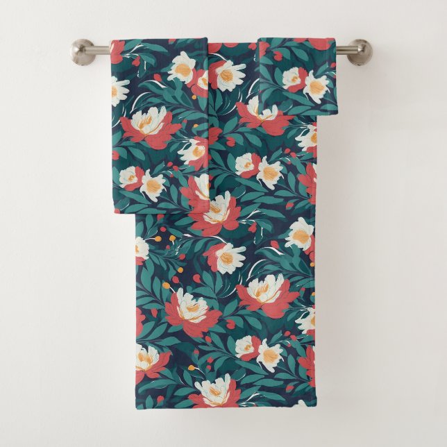 Floral rouge et blanc (En situation)