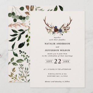 Floral rustique et bois marine mariage bordeaux