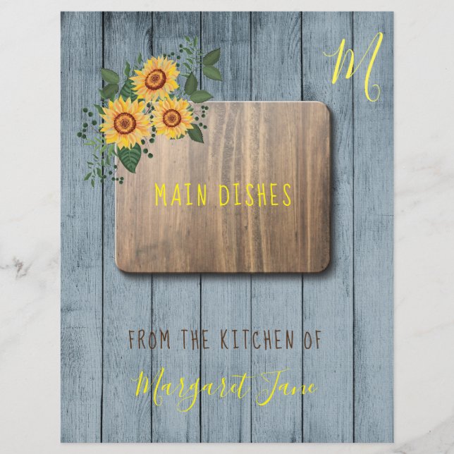 Floral rustique pays recettes organisateur diviseu (Devant)