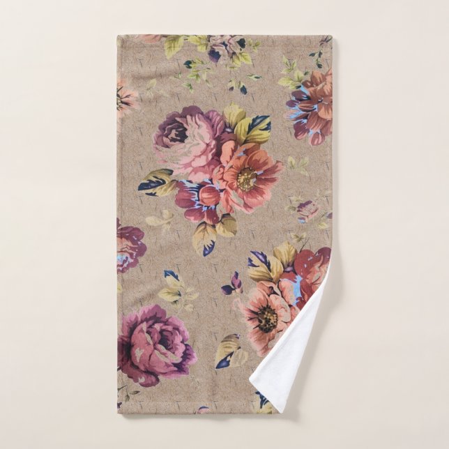 Floral rustique vintage (Serviette à main)