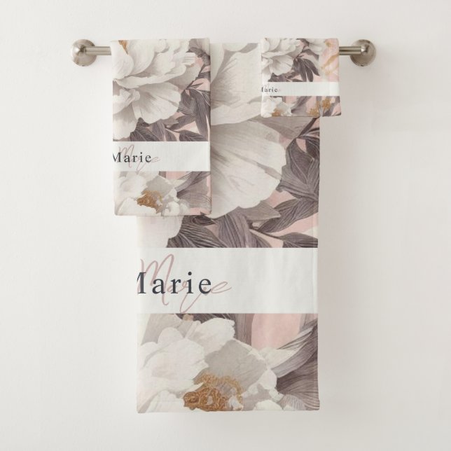 Floral rustique vintage élégant gris (En situation)