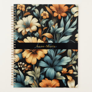 Floral rustique vintage élégant noir