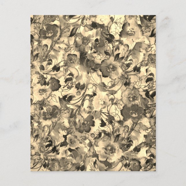 Floral sépia (Devant)