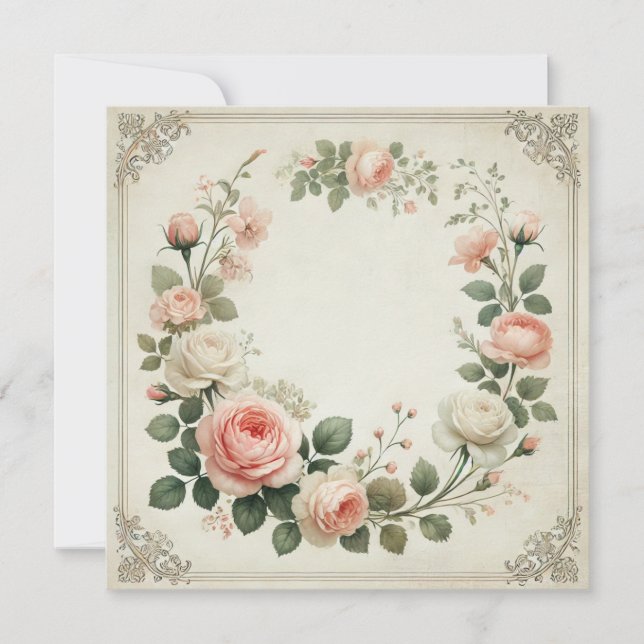 Floral Serenity Invitation Anniversaire (Devant)