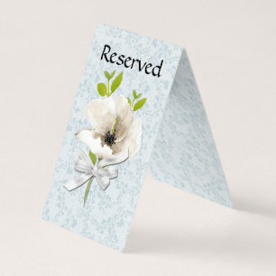 Floral Shabby Réservé Mariage Carte de tente
