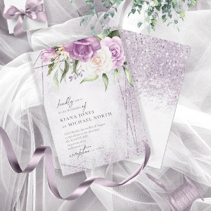 Floral Sparkles Mariage Mauve ID889