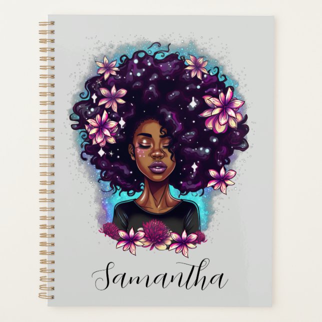 Floral Sparkling Afro Femme (Devant)