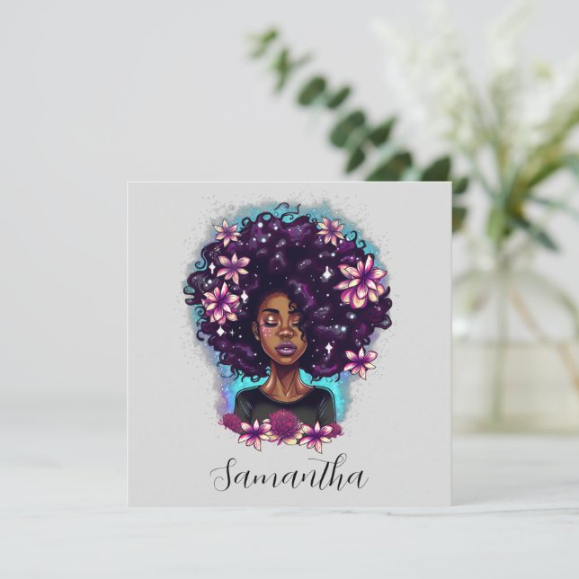 Floral Sparkling Afro Femme (Debout devant)