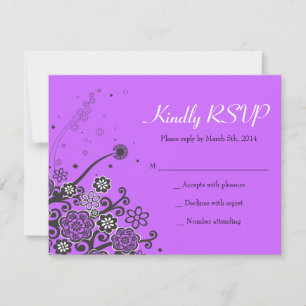 Floral Star of David Bat mitzvah Invitation Répons