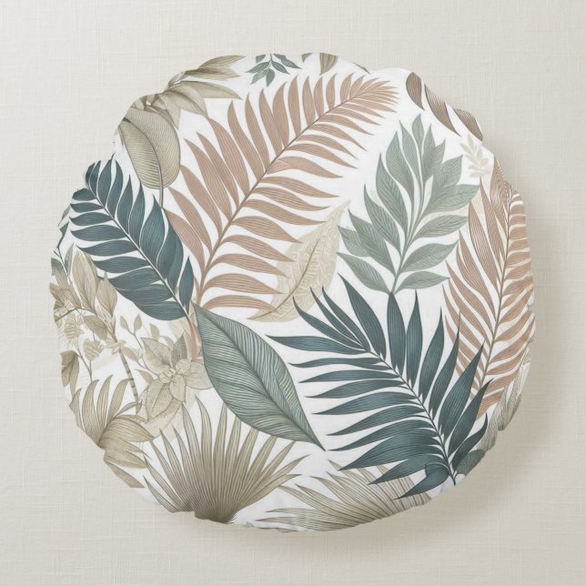 Floral Style Coussin rond - Soft & Dreamy (Devant)