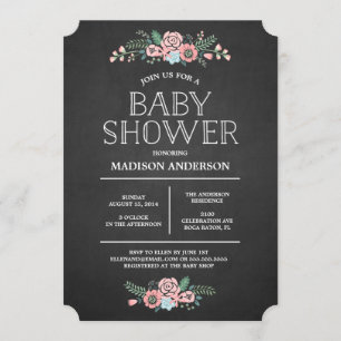 Floral sucré  Invitation Baby shower
