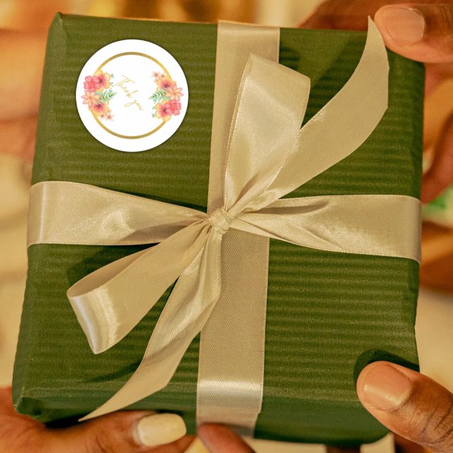 Floral Thank You Stickers (Créateur téléchargé)