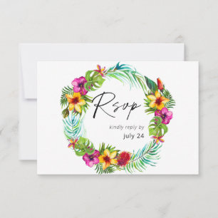 Floral tropical coloré w Repas RSVP