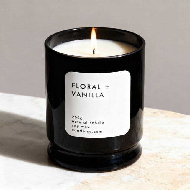 Floral Vanilla Custom Candle Label Sticker  (Créateur téléchargé)