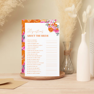Floral vibrant 20 Questions sur le jeu de mariée