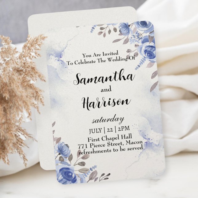 floral wedding invitation card (Créateur téléchargé)