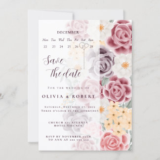 Floral wedding invitation combines romantic elegan