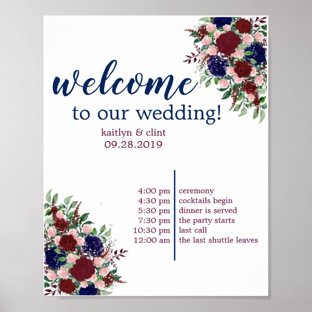 Floral Welcome Poster (Devant)