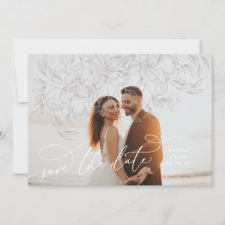 Floral Whimsical Boho Enregistrer le Carte photo D
