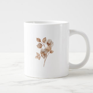 Floral White Mug | Aesthetic Flower Coffee Cup