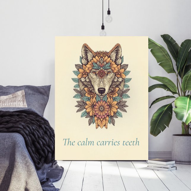 Floral Wolf Boho Quote Wall Art Poster (Créateur téléchargé)