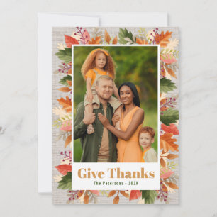 FLORALE MODERNE Carte bon thanksgiving