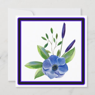 FLORALE MODERNE, INTÉRIEUR BLANC, CARTE CARRÉ