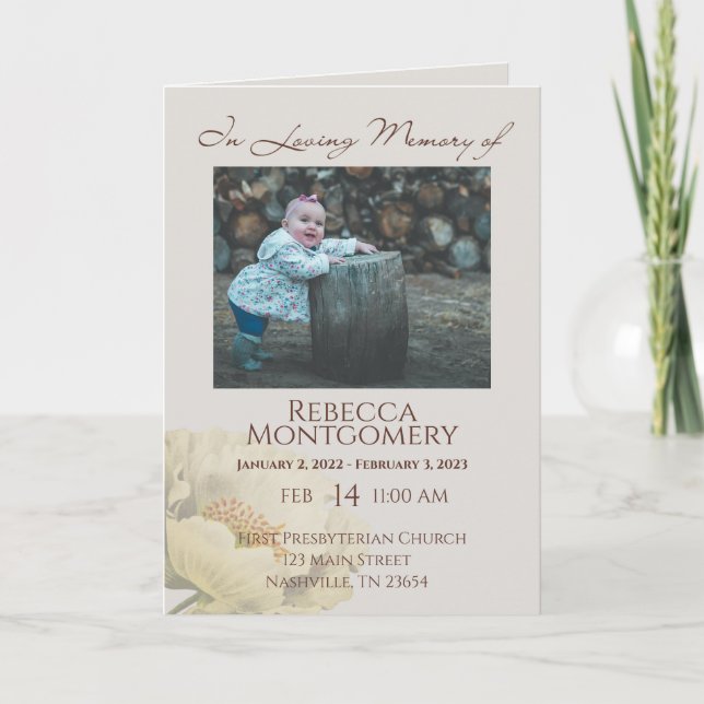 Florales blanches crémeuses Programme funéraire pl (Devant)