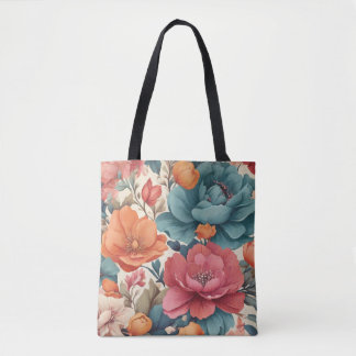 Florals motif de couleurs vives muettes Sac fourre