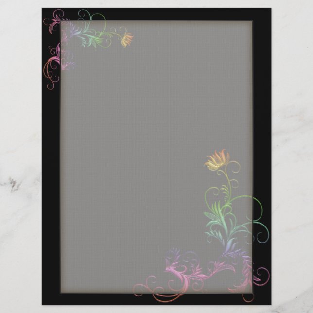Flore arc-en-ciel en forme de lettre en option sur (Devant)
