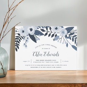 Flore Delft Invitation baby shower