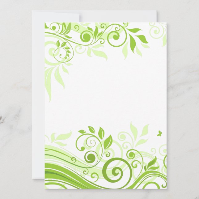 Flore en teintes de vert frais (Devant)