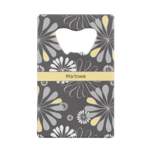 Flore gris et jaune tendance