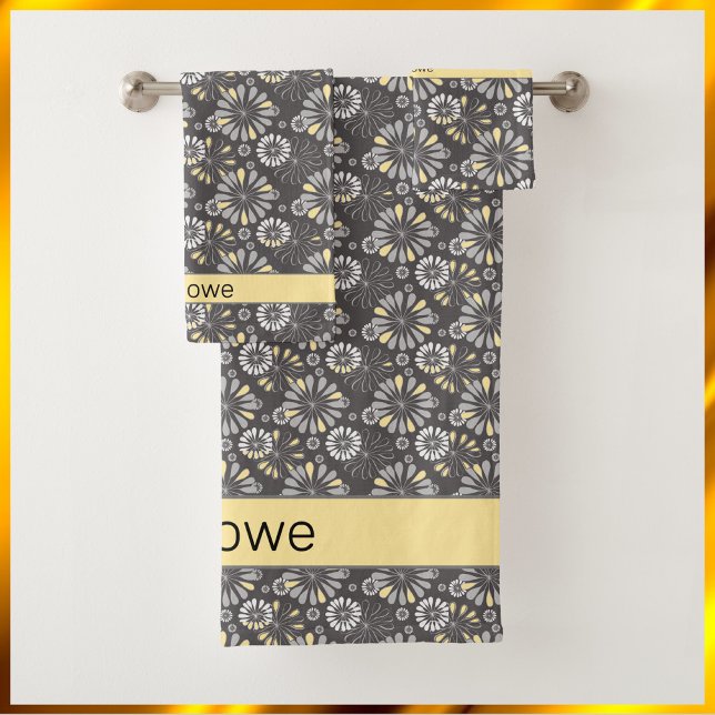 Flore gris et jaune tendance (Bookmark my store! https://www.zazzle.com/store/capricepetit)