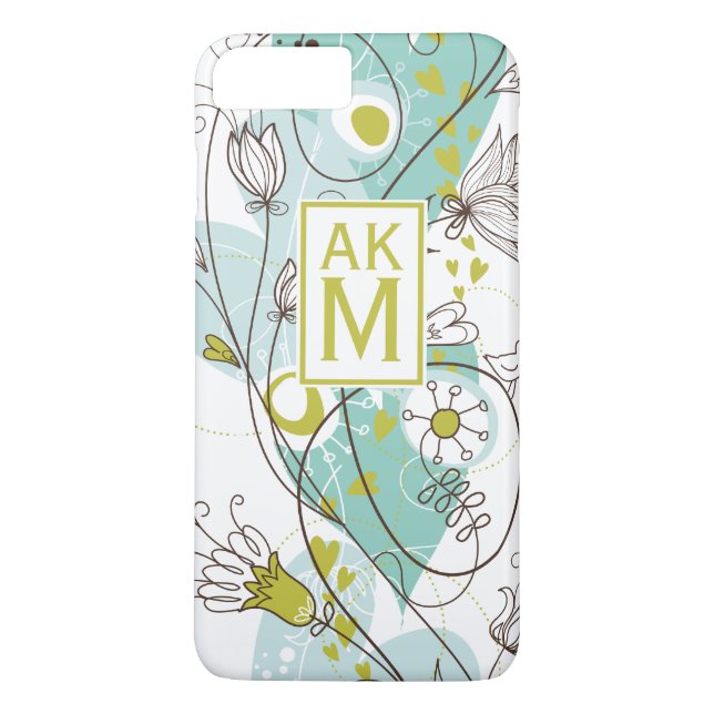 Flore lunatique Monogram iPhone 7 Plus Coque (Dos)