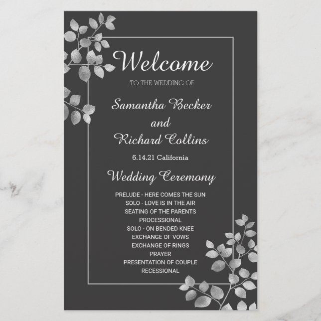 Flore moderne d'argent (Devant)