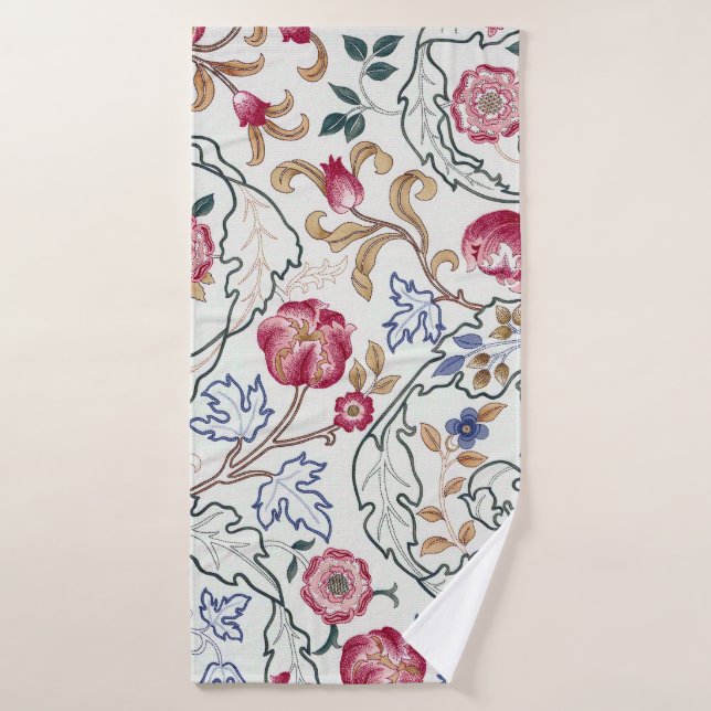 Flore, motifs floraux, William Morris (Serviette de bain)