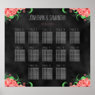 Flore noire et rose do-it-yourself 13 Tableau Tabl