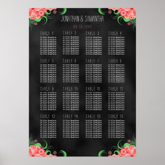 Flore noire et rose do-it-yourself 16 Tableau Tabl