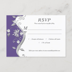 Flore ornée violette et argentée RSVP